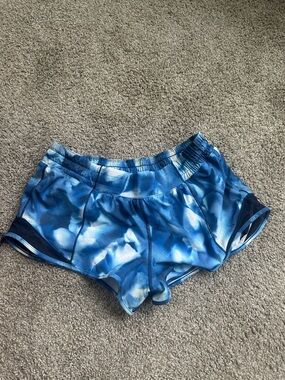 lululemon athletica Blue Tie-Dye Running Shorts